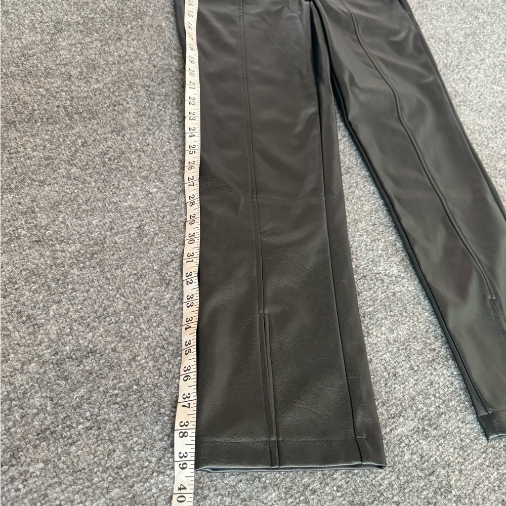 Wildfox Women’s Faux Leather Slit Hem Straight Leg Pants Size‎ Small - Picture 10 of 16